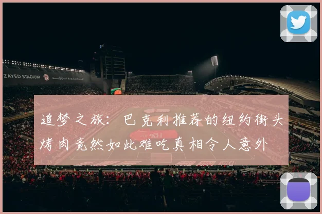 追梦之旅：巴克利推荐的纽约街头烤肉竟然如此难吃真相令人意外